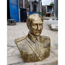 Atatürk Büstü Maraşal 70 cm Poliüretan Kırılmaz